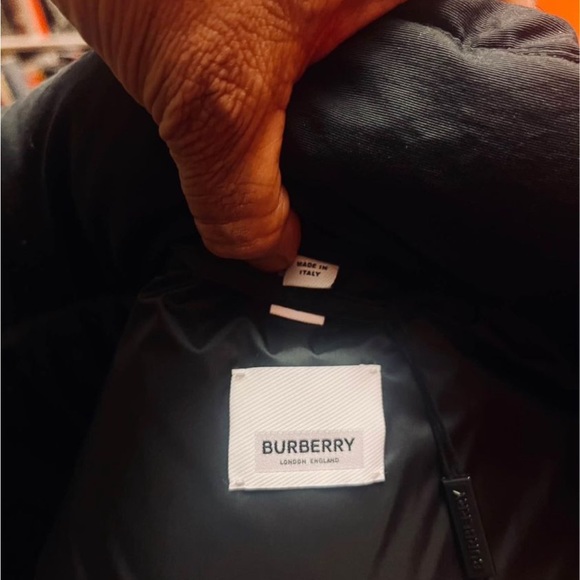 Burberry puffer. Blue and Black NovaCheck Camouflage pattern. Size Large - Picture 3 of 5